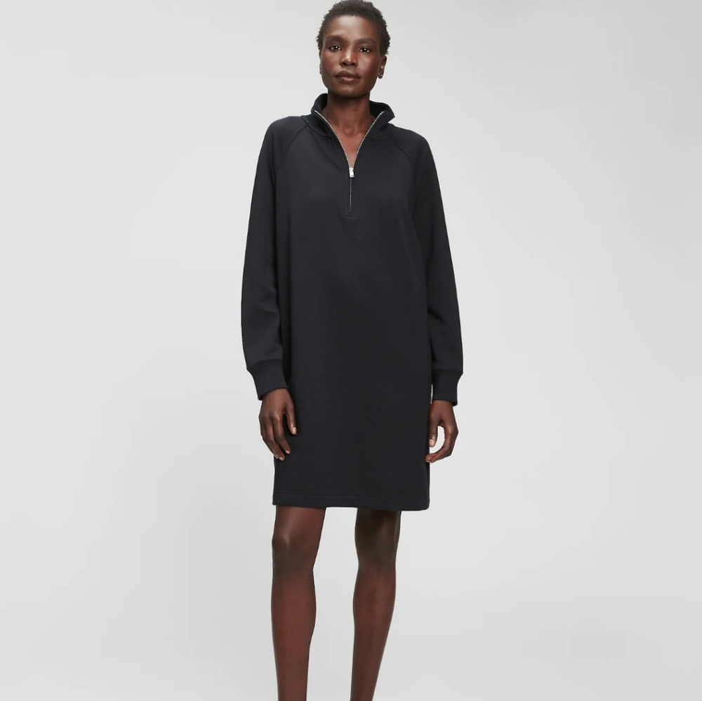 Black GAP 3/4 Zip Dress